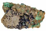 Large Azurite Crystals with Malachite - Laos #179668-2